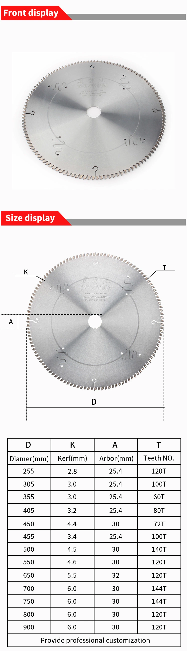 12inch 100t 120t Metal Cutting Cermet Circular Saw Blade for Steel Cutting